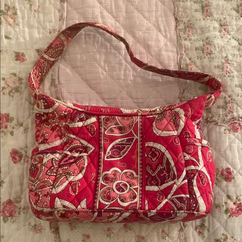 Red Vera Bradley paisley handbag